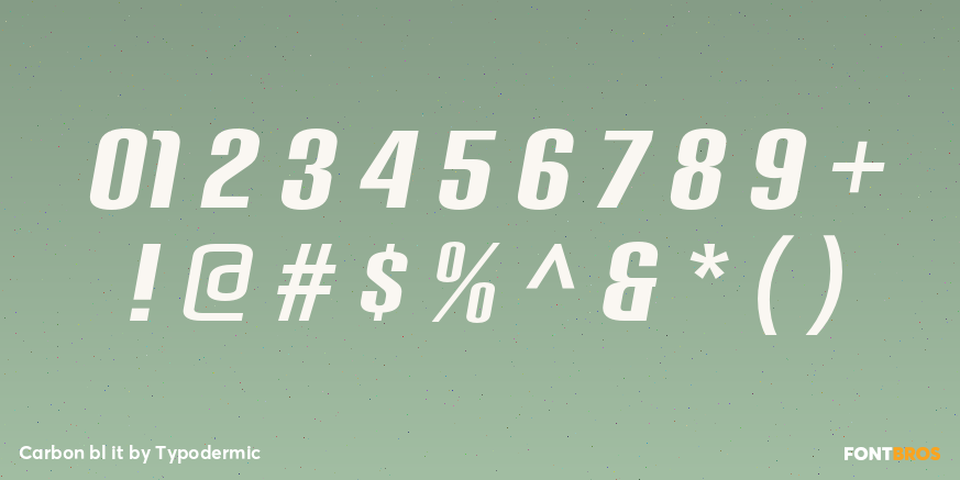 Carbon bl it Font Poster #4