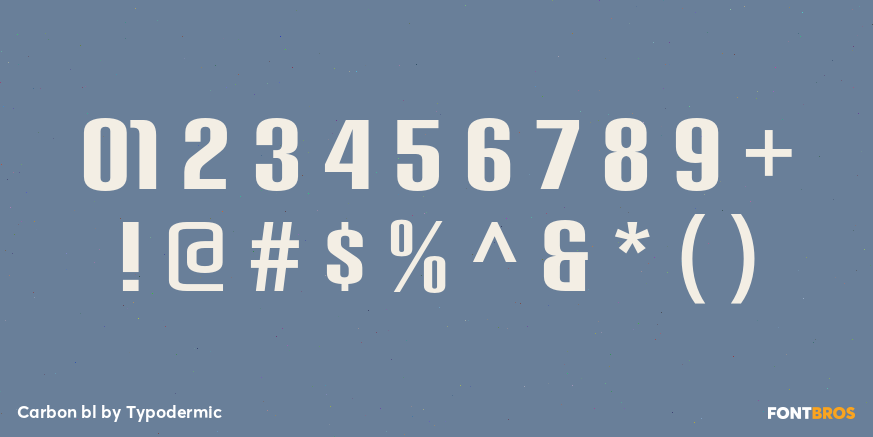Carbon bl Font Poster #1