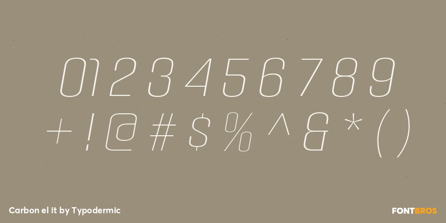 Carbon el it Font Poster #4