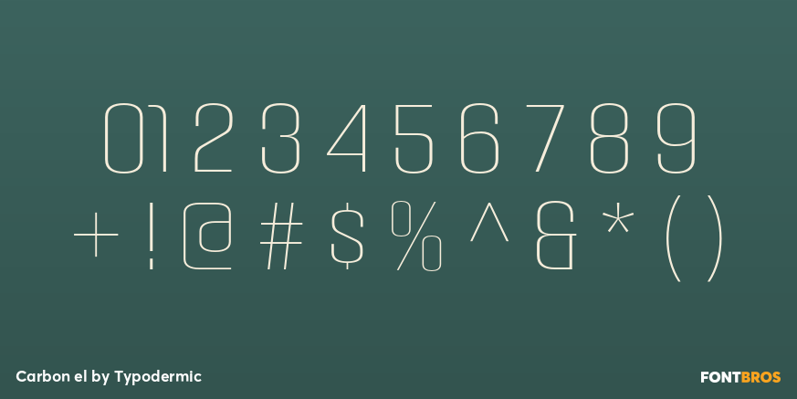 Carbon el Font Poster #1