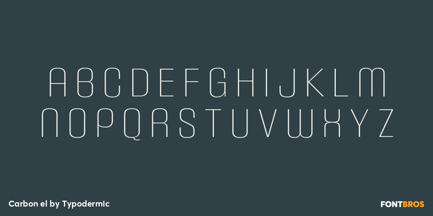 Carbon el Font Poster #2