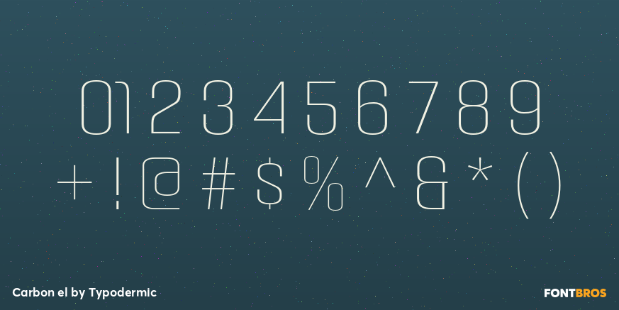 Carbon el Font Poster #4