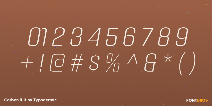 Carbon lt it Font Poster #4