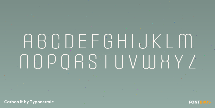 Carbon lt Font Poster #2