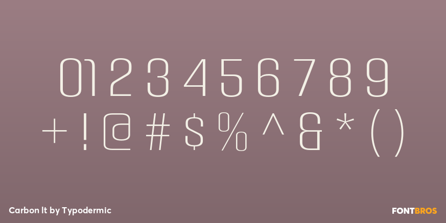 Carbon lt Font Poster #4