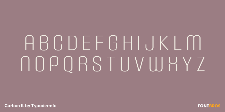 Carbon lt Font Poster #1