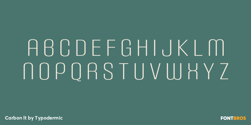 Carbon lt Font Poster #1