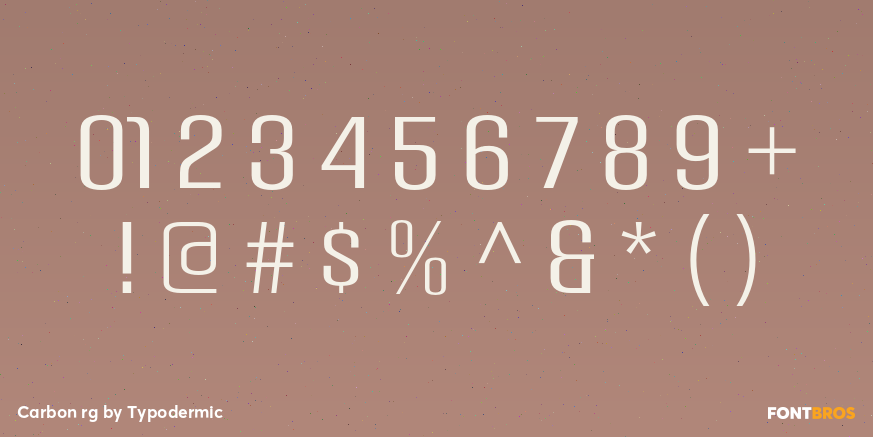 Carbon rg Font Poster #4