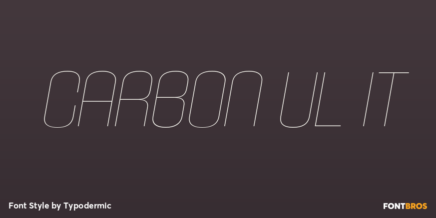 Carbon ul it Font Poster #1