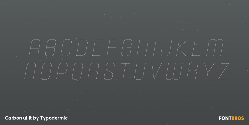 Carbon ul it Font Poster #2