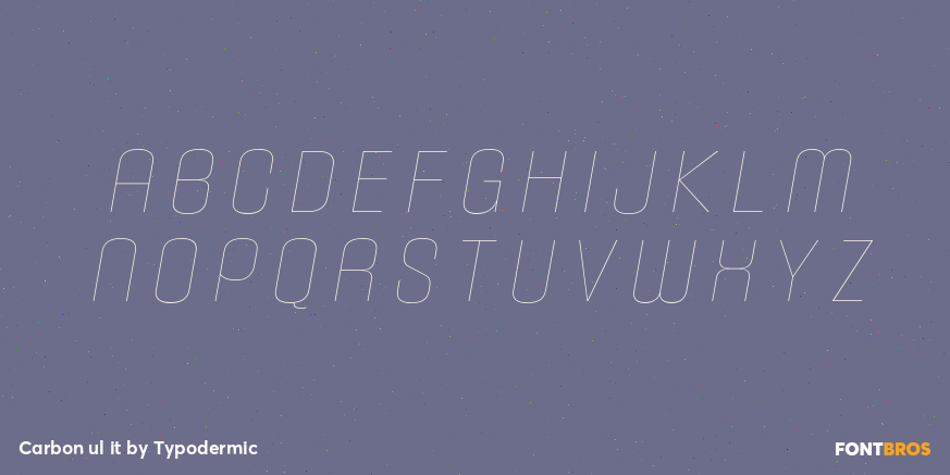 Carbon ul it Font Poster #3