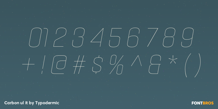 Carbon ul it Font Poster #4