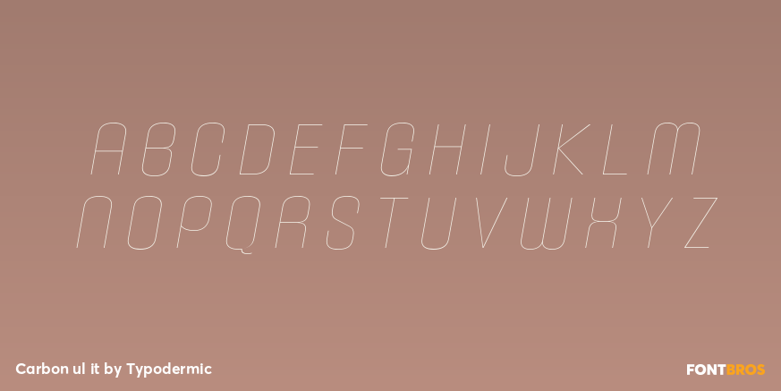 Carbon ul it Font Poster #1