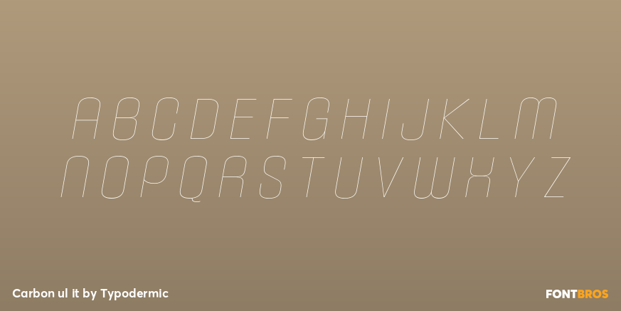 Carbon ul it Font Poster #1