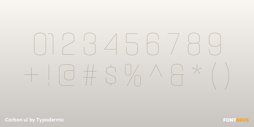 Carbon ul Font Poster #4