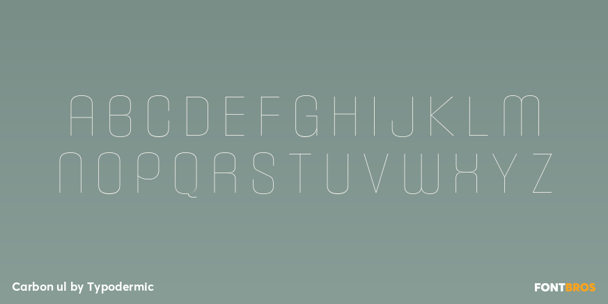Carbon ul Font Poster #2