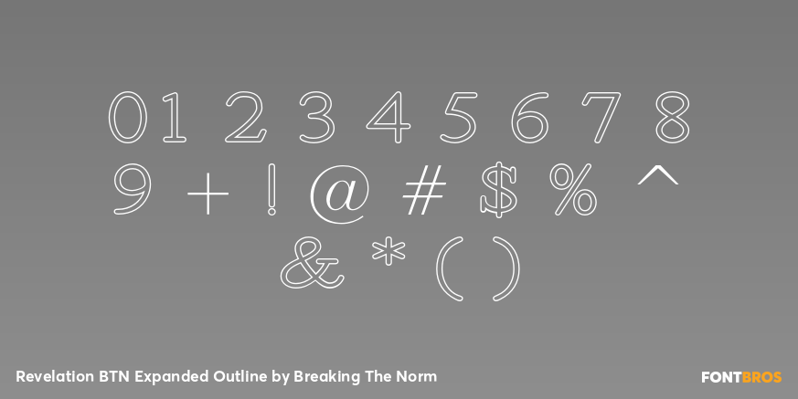 Revelation BTN Expanded Outline Font Poster #1