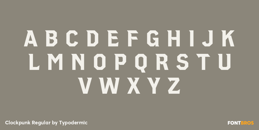 Clockpunk Regular Font Poster #2