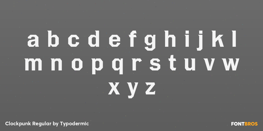 Clockpunk Regular Font Poster #3