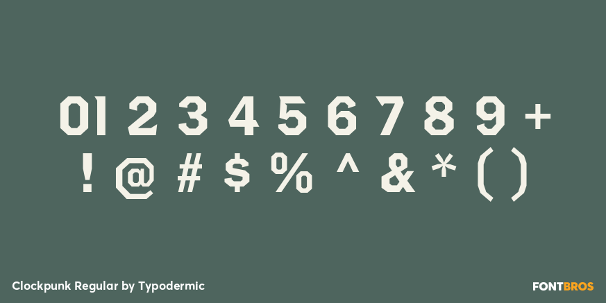 Clockpunk Regular Font Poster #4
