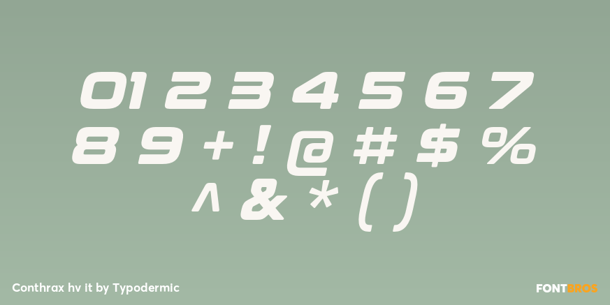 Conthrax hv it Font Poster #4