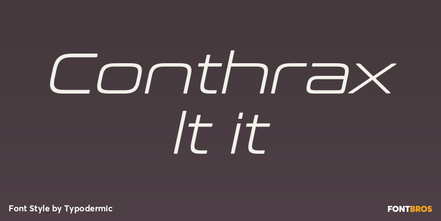 Conthrax lt it Font Poster #1