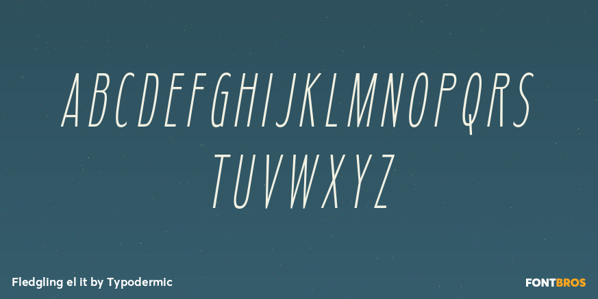 Fledgling el it Font Poster #2