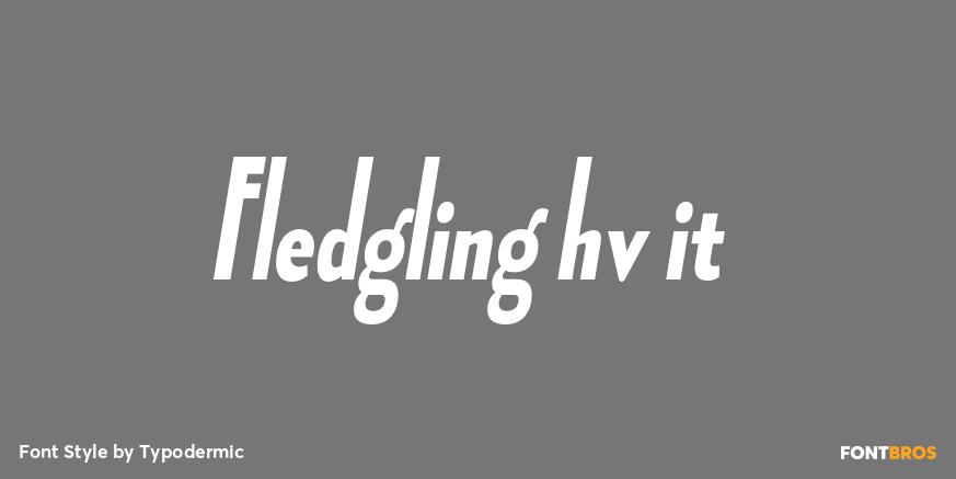 Fledgling hv it Font Poster #1