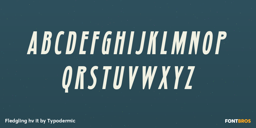 Fledgling hv it Font Poster #2