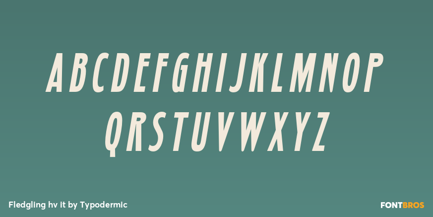 Fledgling hv it Font Poster #1