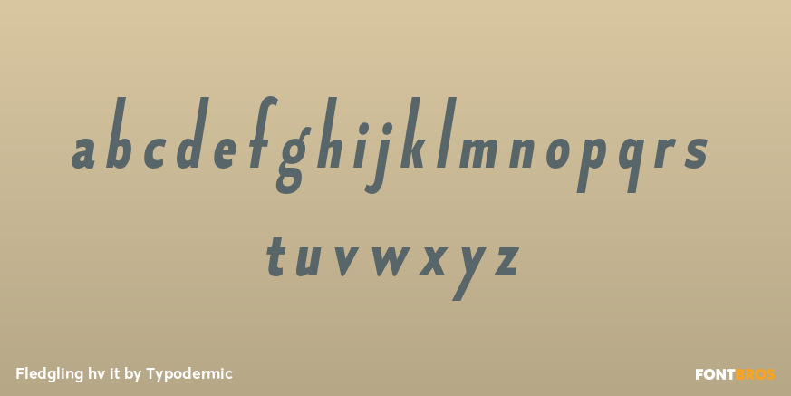 Fledgling hv it Font Poster #1