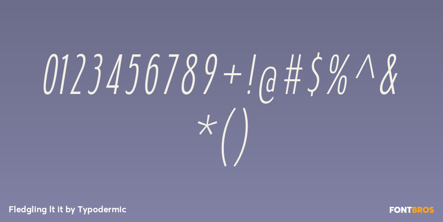 Fledgling lt it Font Poster #1