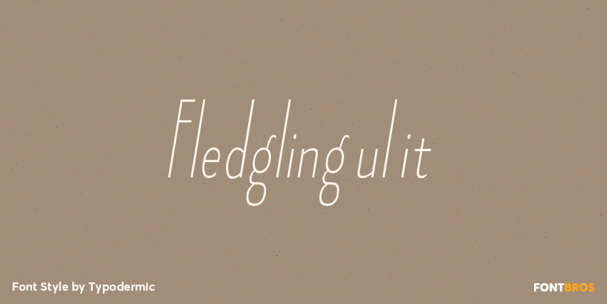 Fledgling ul it Font Poster #1