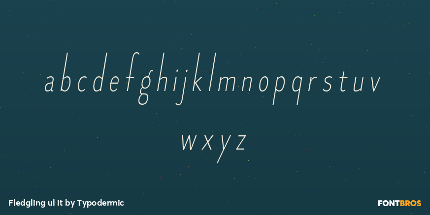 Fledgling ul it Font Poster #3