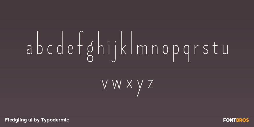 Fledgling ul Font Poster #3