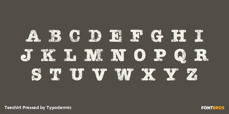 Teeshirt Pressed Font Poster #3