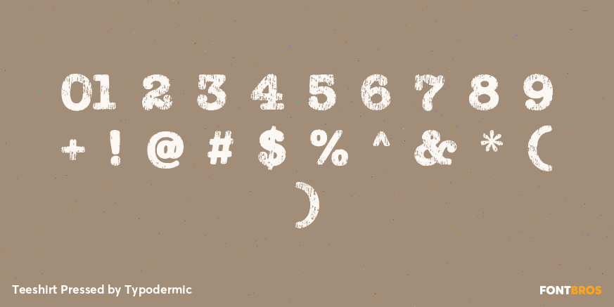 Teeshirt Pressed Font Poster #4