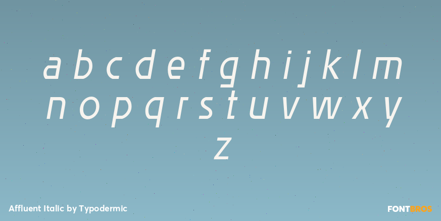 Affluent Italic Font Poster #3