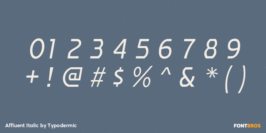 Affluent Italic Font Poster #4