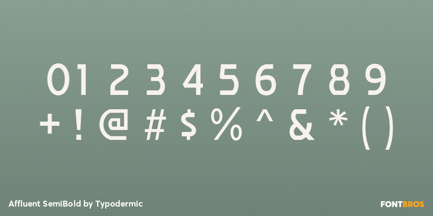 Affluent SemiBold Font Poster #1