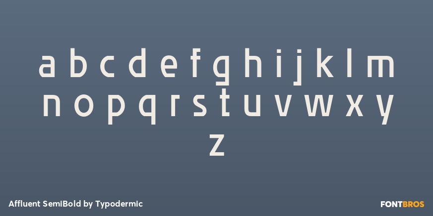 Affluent SemiBold Font Poster #1