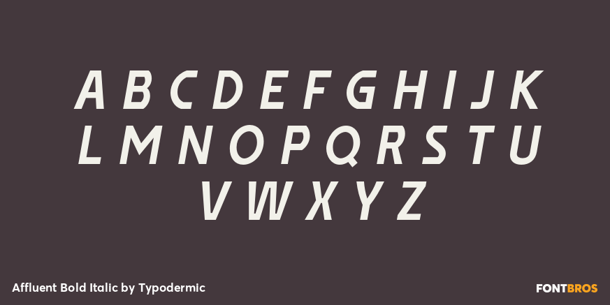 Affluent Bold Italic Font Poster #2