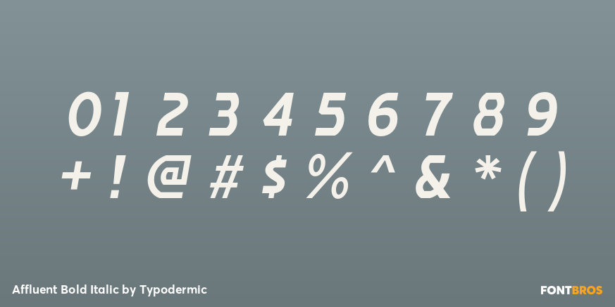 Affluent Bold Italic Font Poster #4