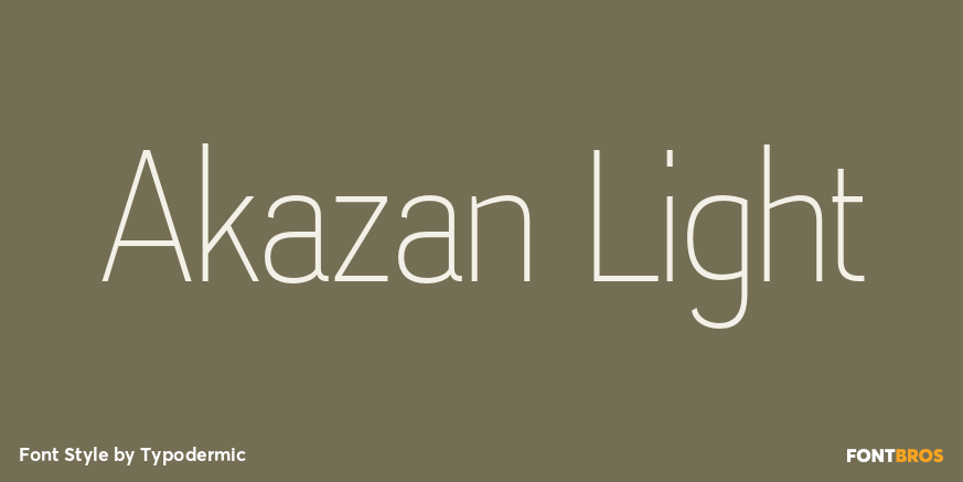 Akazan Light Font Poster #1