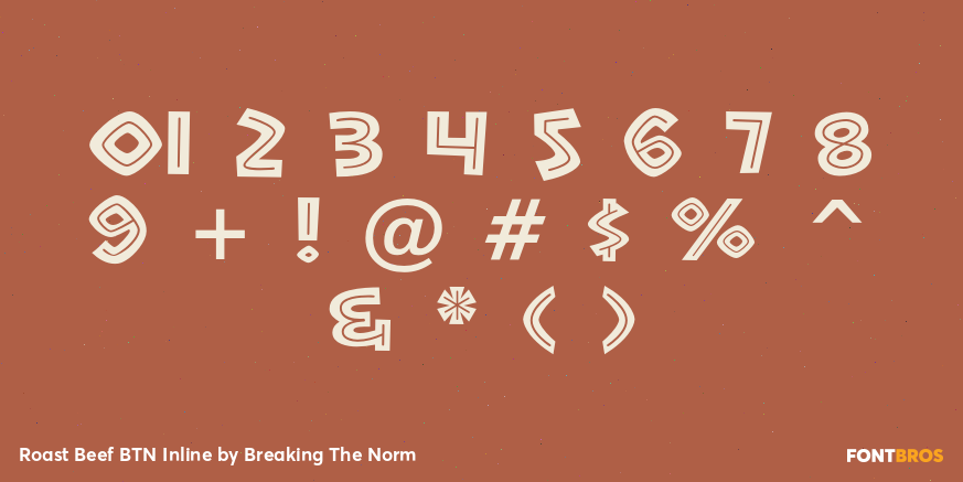 Roast Beef BTN Inline Font Poster #4