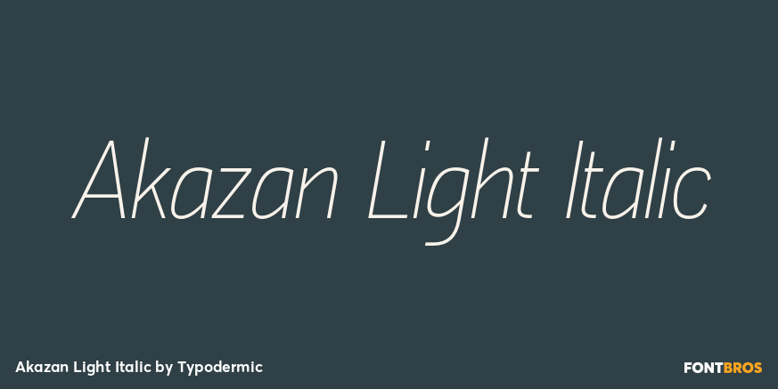 Akazan Light Italic Font Poster #1