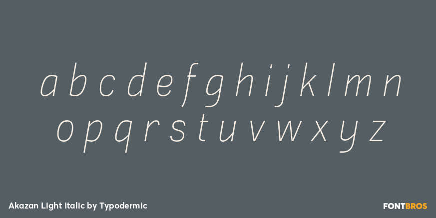Akazan Light Italic Font Poster #3