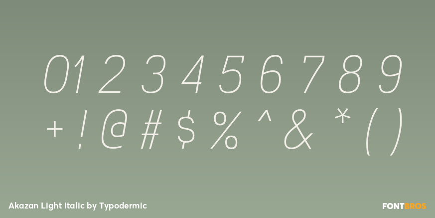 Akazan Light Italic Font Poster #4