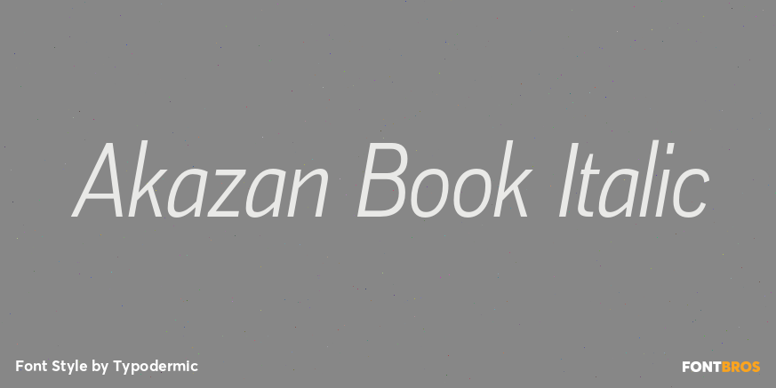Akazan Book Italic Font Poster #1