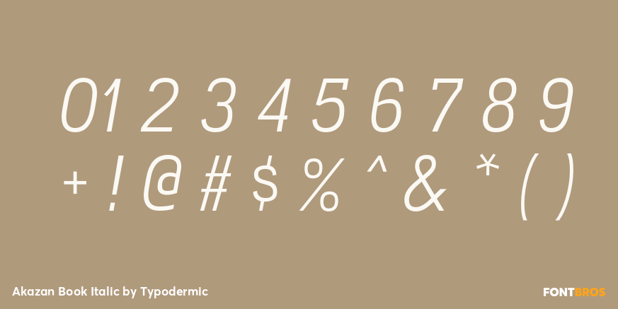 Akazan Book Italic Font Poster #1